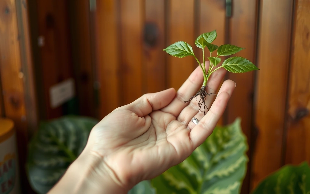 Mână care ține o plantă, simbolizând grija pentru sănătate